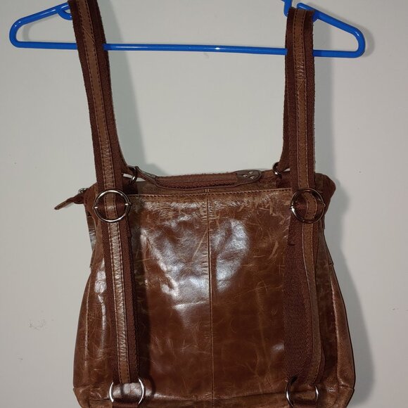 - The Sak Ventura Distressed Vintage Leather Convertible Backpack Bag Brow… - Picture 3 of 16